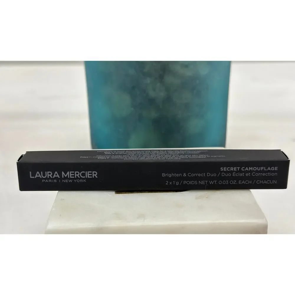 Laura Mercier Secret Camouflage Brighten Correct Duo Concealer 5N Deep Stick New